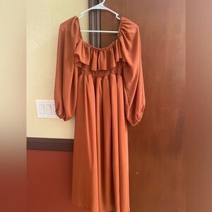 Orange flowy fairy dress